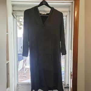 Akini Hooded grey mid length dress szXL